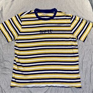 Guess originals classic striped yellow purple t shirt  sz xl